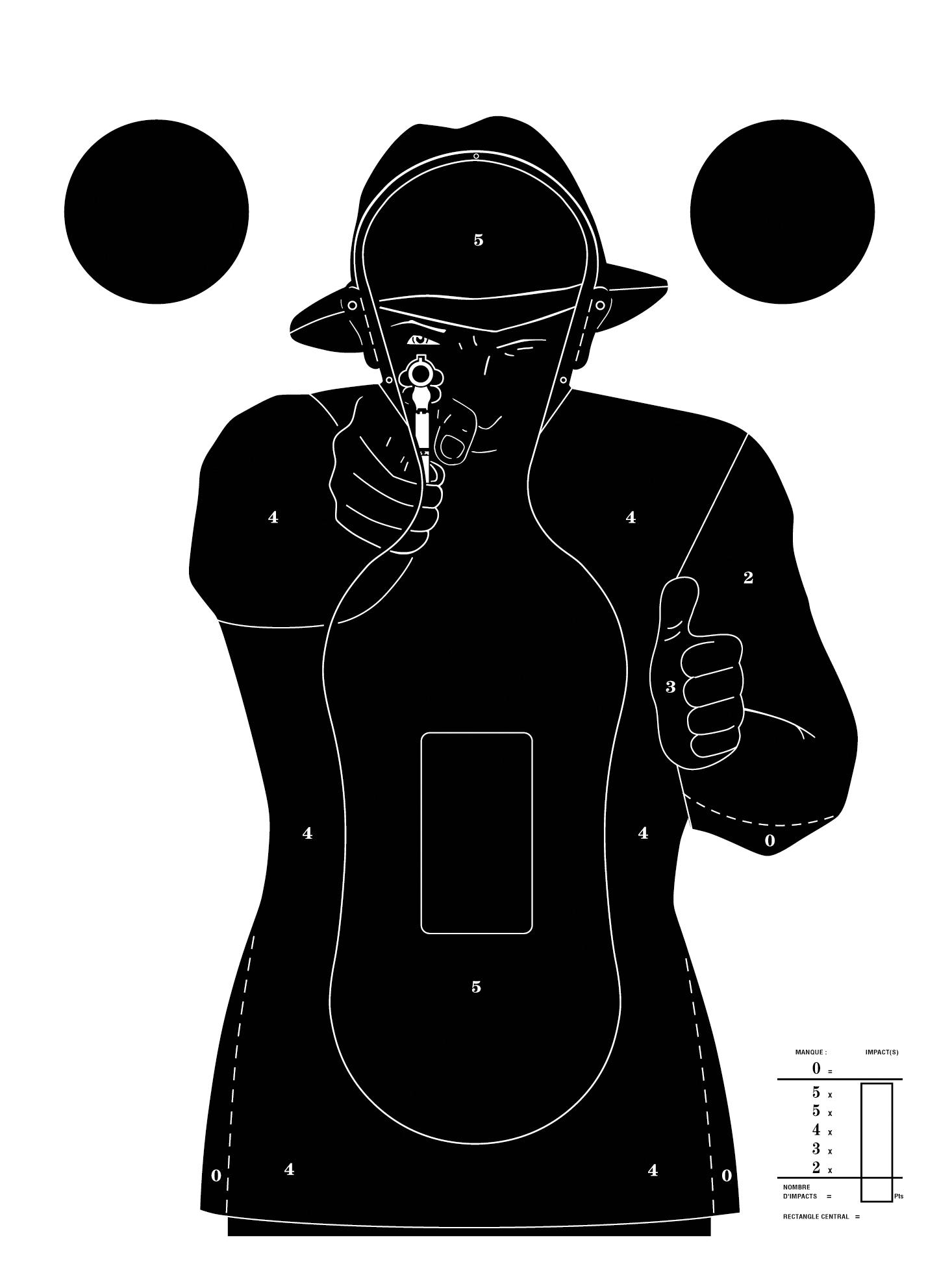 100 cibles silhouette Police 51 x 71 cm - Comet Airsoft