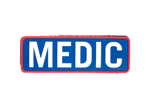Patch PVC Medic Blanc et Bleu