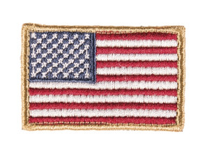 Patch brodé drapeau USA couleur 4 x 6cm