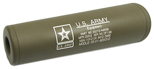 Rep silencieux US Army Universel 110x30mm TAN - King Arms