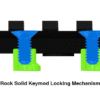 Rail picatinny UTG keymod 8 slot noir