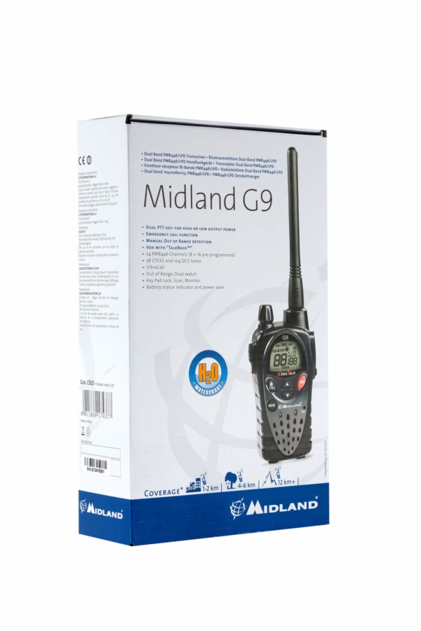 Talkie Walkie MIDLAND G9 avec kit oreillette Talkie Walkie MIDLAND G9 avec kit oreillette
