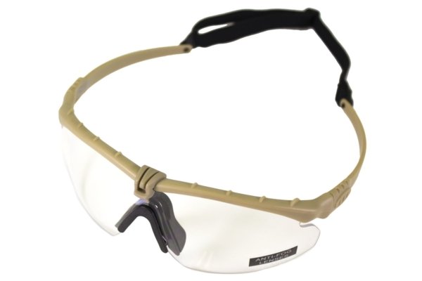 Lunettes Battle Pro Thermal Tan/Clear avec insert - Nuprol
