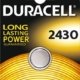 Pile CR2430 3 volts - Duracell