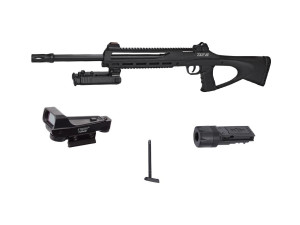 Pack sniper tac6 - CO2 + bi-pied + laser réglable + chargeur + red dot