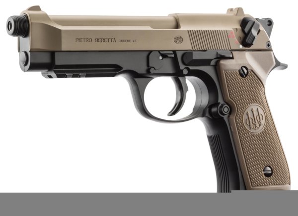 Réplique Beretta M92 A1 Tactical noir/tan avec silencieux
