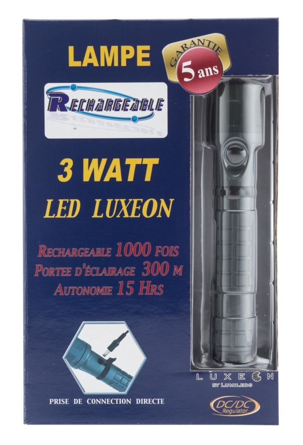 Lampe rechargeable 3 watt luxeon